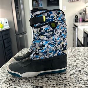 PLAE Kids Rain & Snow Boots - Blue and Black